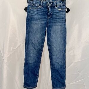 American Eagle Outfitters Women's Classic Blue Skinny Jeans 0 x-shorts 25"
